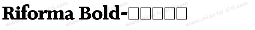 Riforma Bold字体转换